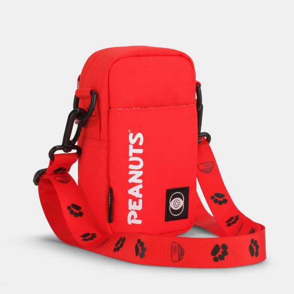 Snoopy 35mm Camera Bag Durable Red Textile Crossbody Strap-1