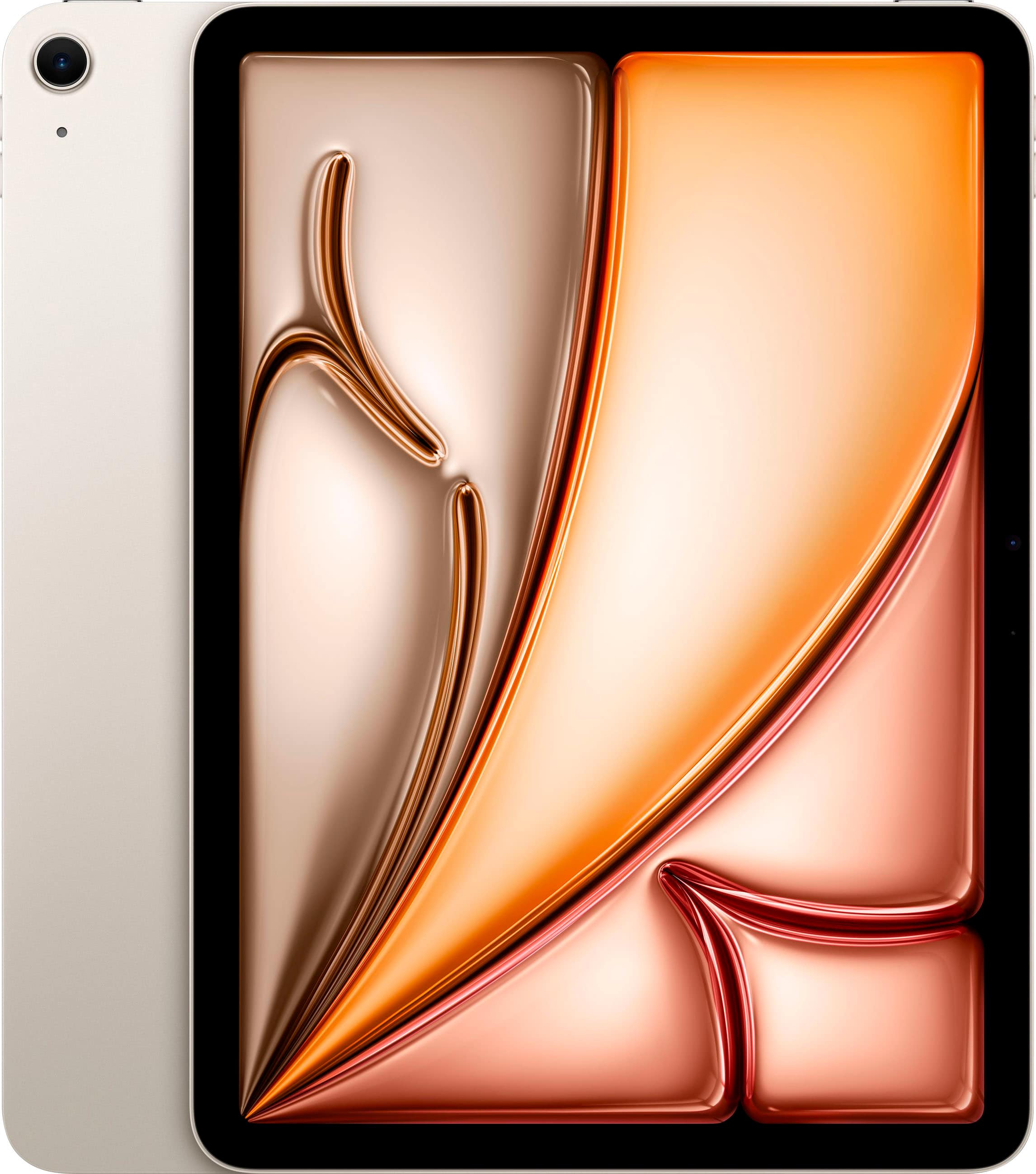 Apple iPad Air with M3 chip in Starlight color on a desk