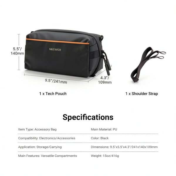 Neewer Tech Pouch Splashproof Organizer Travel Bag-7