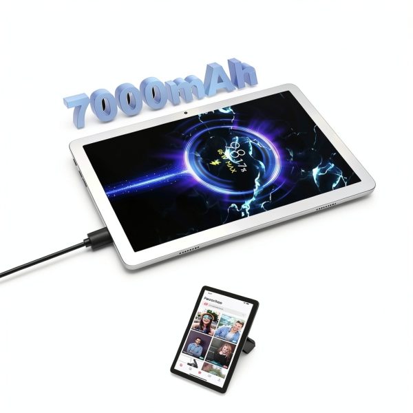 Kimlok Android Tablet 10 Inch 14GB RAM 128GB Storage Silver-3