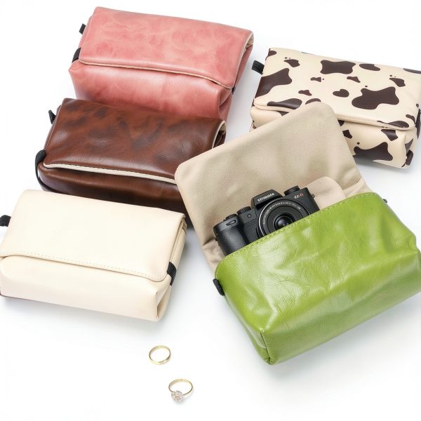 Nylon Camera Pouch Black White Storage Bag Photographers-4