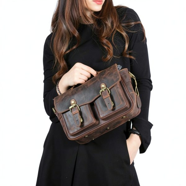 Faust Leather Camera Bag Full Grain Leather Handcrafted DSLR-3