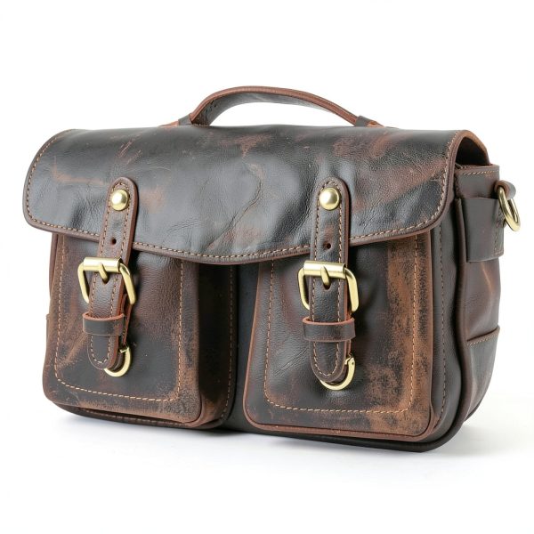 Faust Leather Camera Bag Full Grain Leather Handcrafted DSLR-7