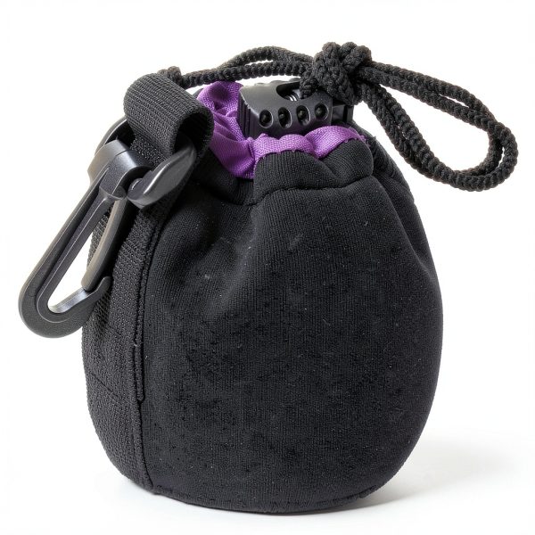 Neoprene Lens Pouch Black Purple Waterproof Camera Bag-0