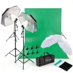 Kshioe 135W Photography Light Kit Studio Umbrellas Stands-0