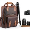 Gaetano Large Leather Backpack Camera Bag Photographers-4