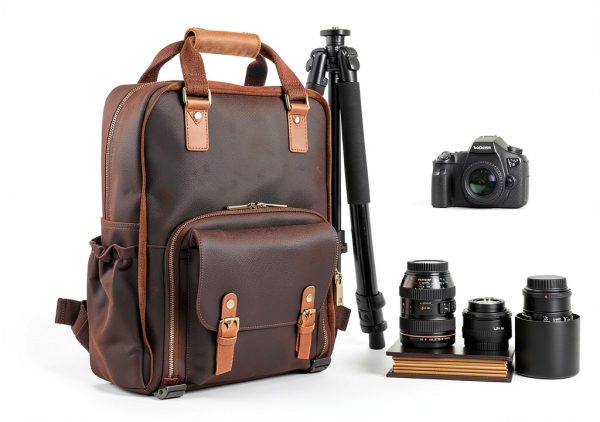 Gaetano Large Leather Backpack Camera Bag Photographers-4