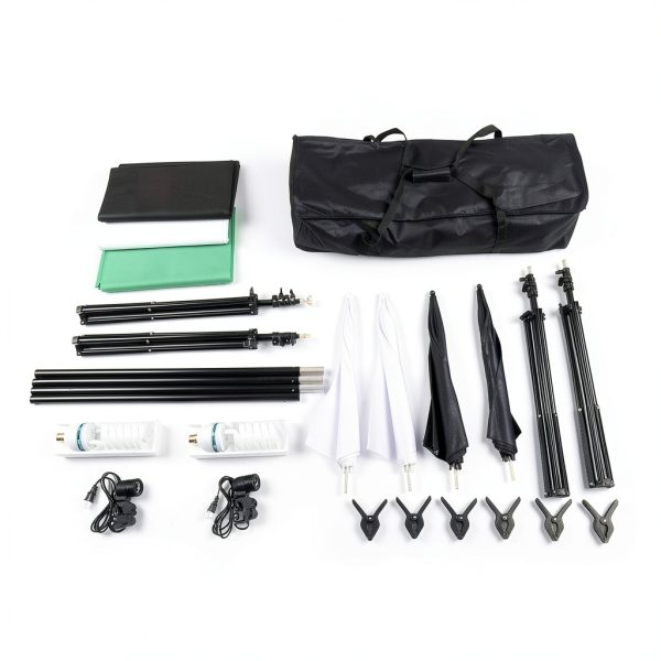 Kshioe 135W Photography Light Kit Studio Umbrellas Stands-10