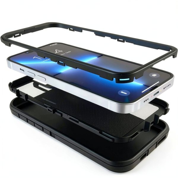 Entronix iPhone 14 Pro Max Case Red Protective Armor Design-2