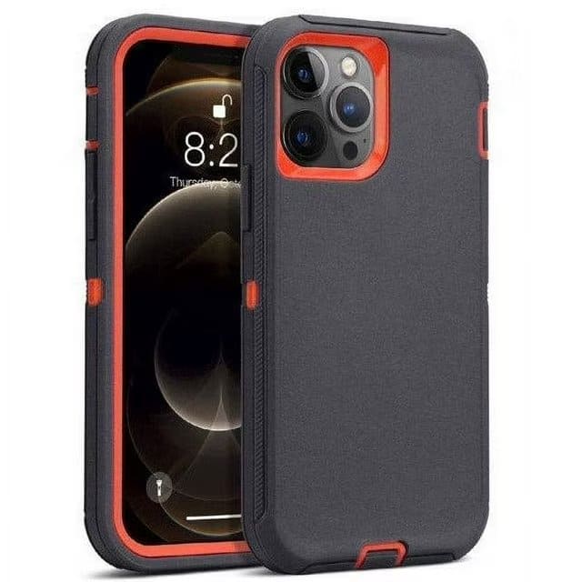 Entronix Heavy Duty Case on iPhone 14 Pro Max showing raised edges and port covers