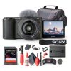 Sony ZV-E10 Mirrorless Camera Bundle 16-50mm Lens Black-0