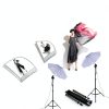 Kshioe 135W Photography Light Kit Studio Umbrellas Stands-7