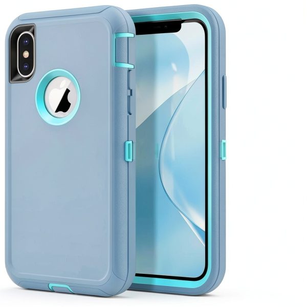 Entronix iPhone XR Case 3-in-1 Protection Black Teal-0