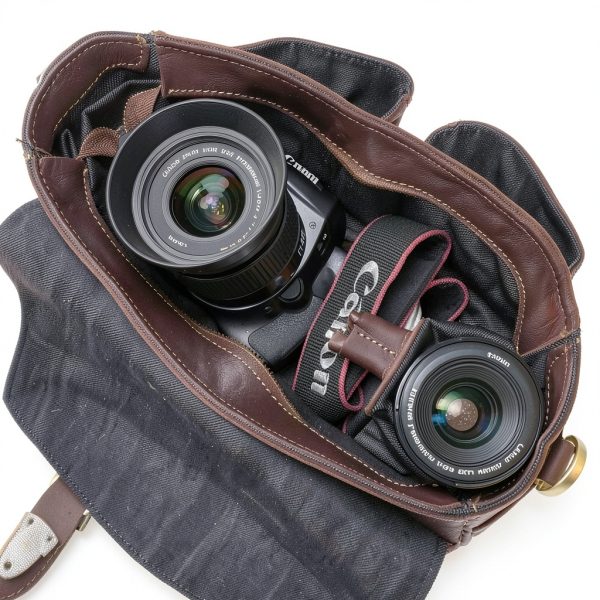 Faust Leather Camera Bag Full Grain Leather Handcrafted DSLR-13
