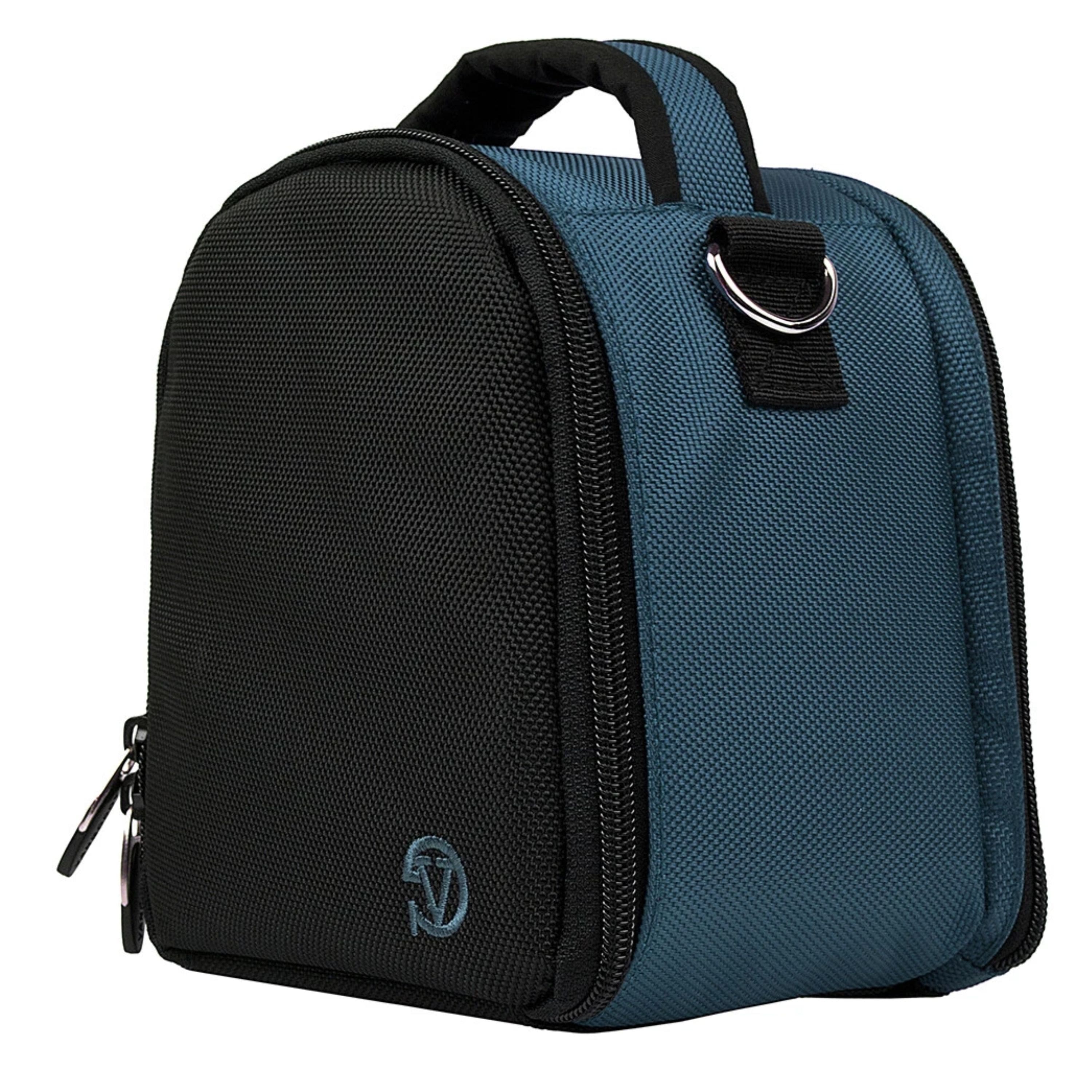 DSLR Camera Shoulder Bag Water Resistant Nylon Padded on a wooden desk