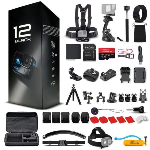 GoPro HERO12 Waterproof Action Camera Bundle 5.3K Video-0
