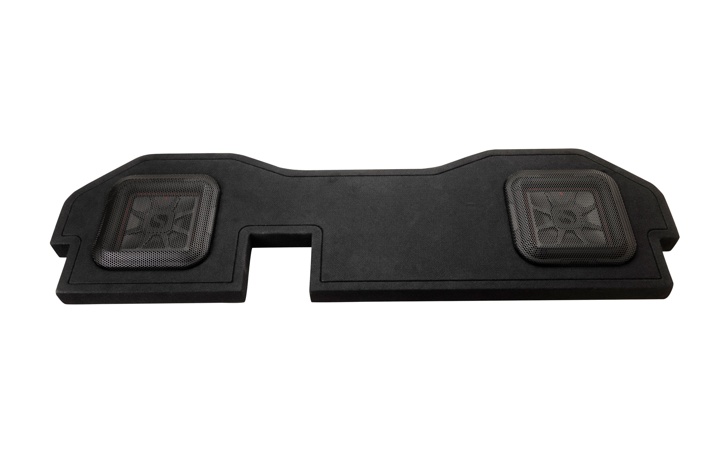 KICKER L7T subwoofer enclosure installed in a RAM truck