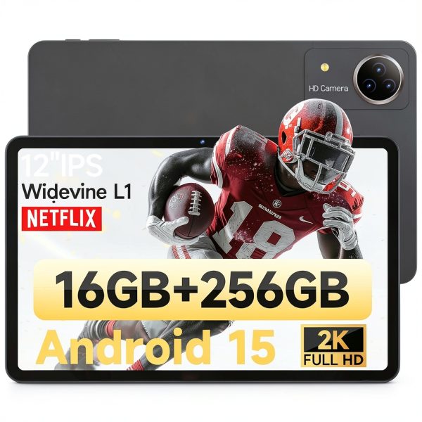 FEONAL 12 Inch Android Tablet 256GB Gaming 2K Display-0
