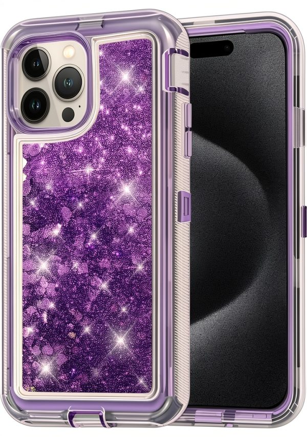 Entronix iPhone 15 Pro Glitter Case Heavy Duty Protection-0