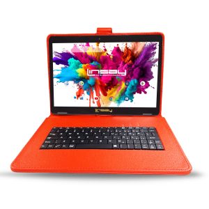 LINSAY Android 15 Tablet Octa Core 128GB Red Keyboard-0
