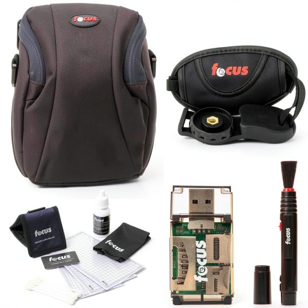 Focus Medium Camera Kit Lens Pen Card Reader Microfiber-0
