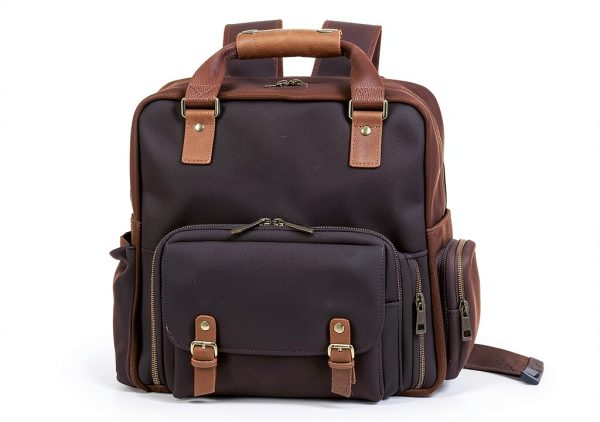Gaetano Large Leather Backpack Camera Bag Photographers-8
