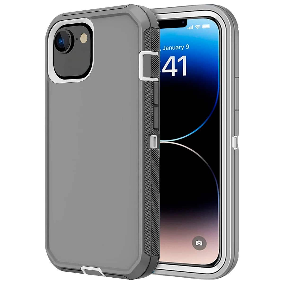 Entronix Heavy Duty Case showing raised edges and non-slip design on iPhone 16E