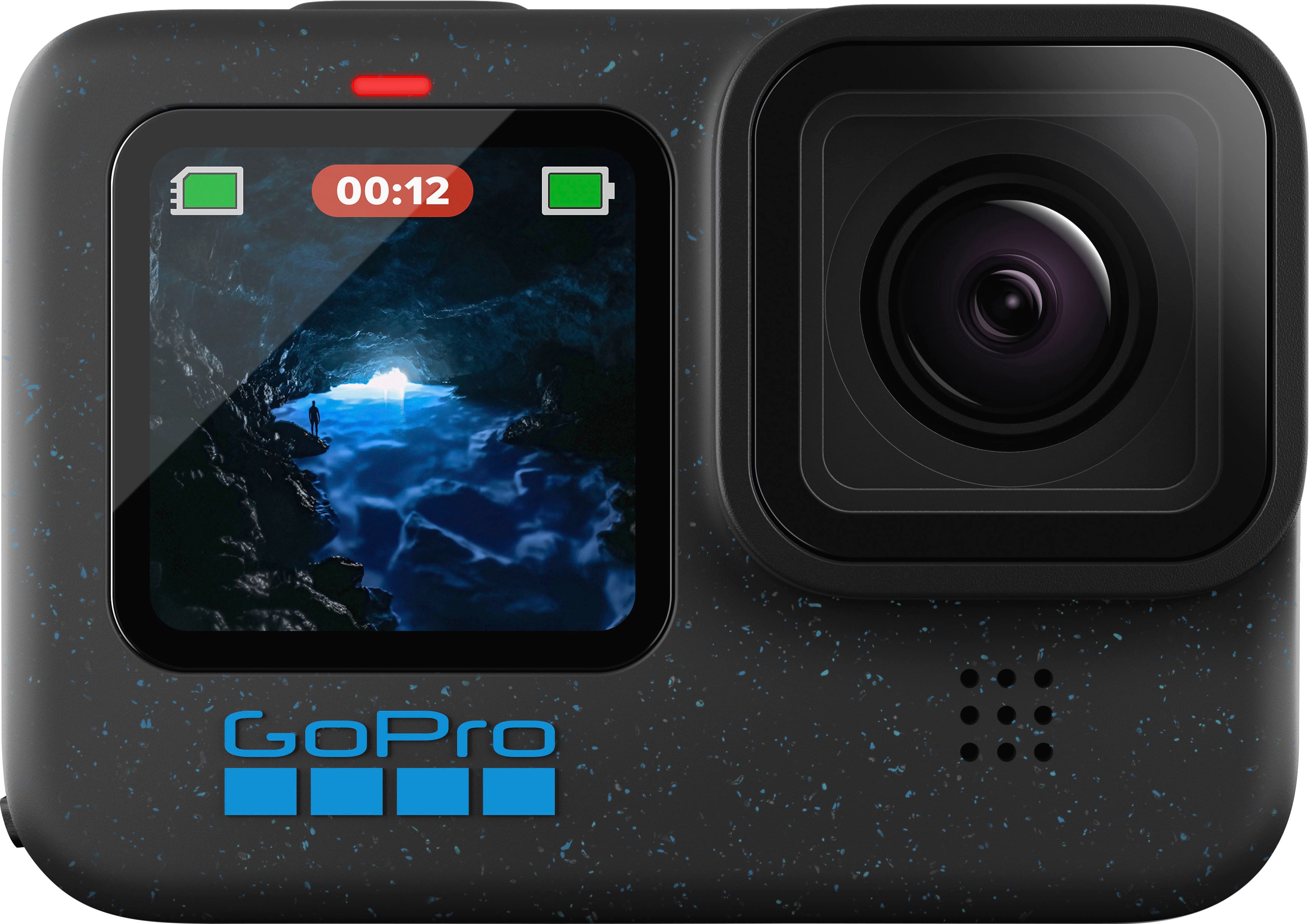 GoPro HERO12 Black in use during a mountain biking adventure