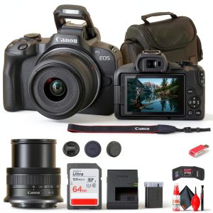 Canon EOS R50 Mirrorless Camera 24MP 4K Vlogging Kit-0