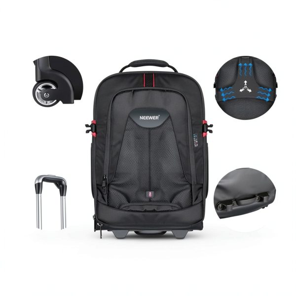 Neewer Rolling Camera Backpack Trolley Case Anti Shock-8