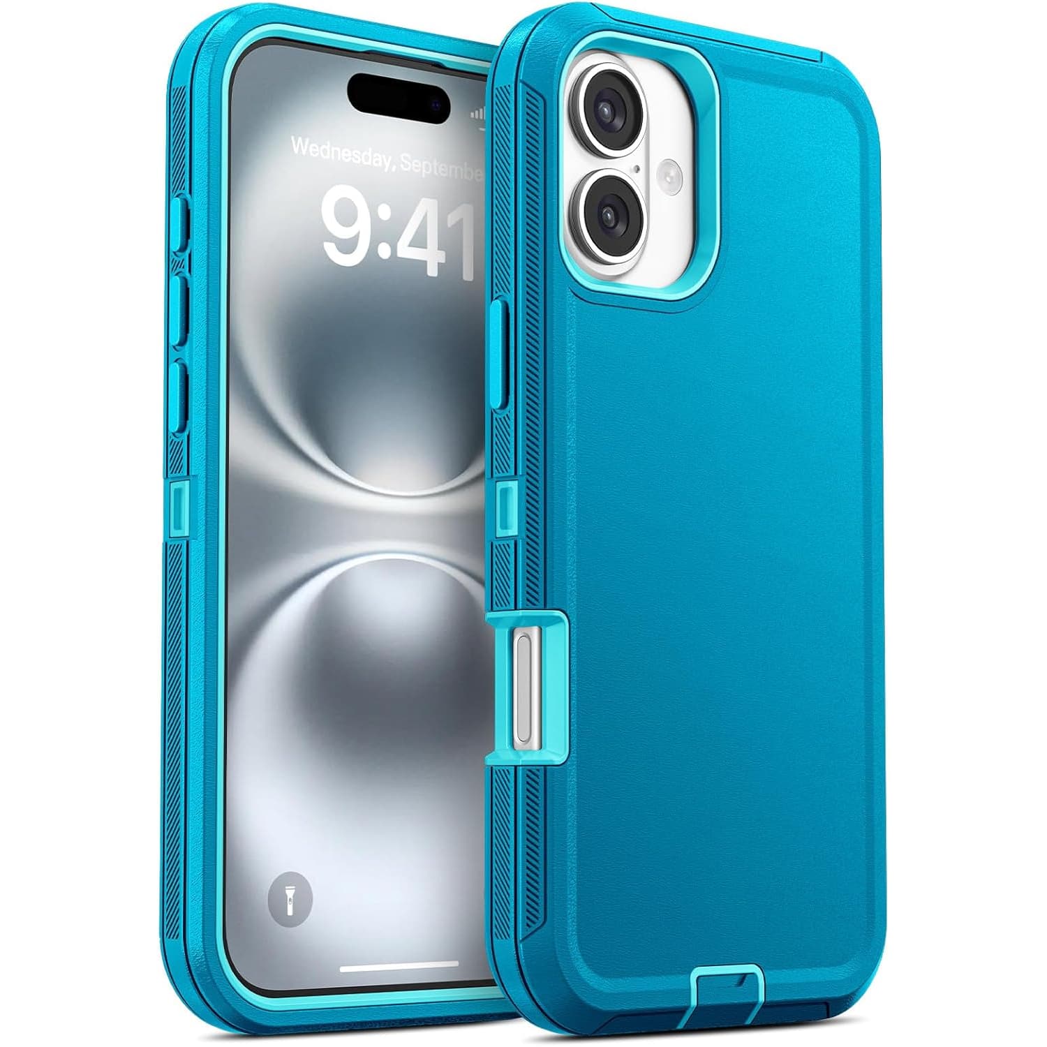 Armor Case for iPhone 16 Plus showing raised edges and color options