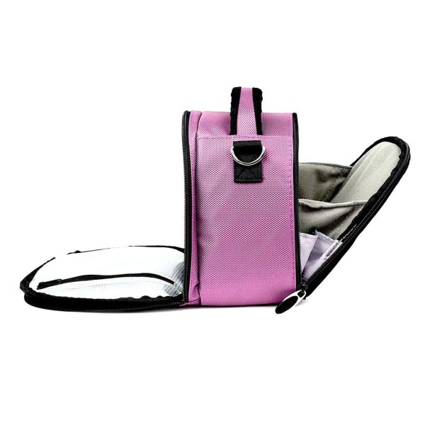 Pink DSLR Camera Bag Water Resistant Nylon Shoulder Bag-3