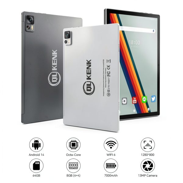 Qukenk Android 14 Tablet 10.1 Inch 8GB RAM 64GB Storage-1
