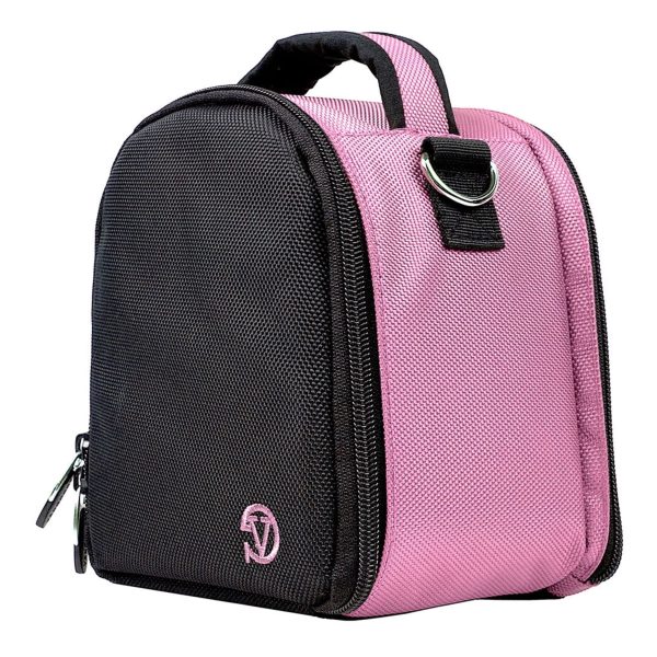 Pink DSLR Camera Bag Water Resistant Nylon Shoulder Bag-0
