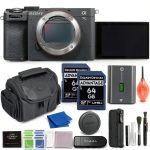 Sony Alpha 7C II Full Frame Camera Black Bundle SD Cards-0