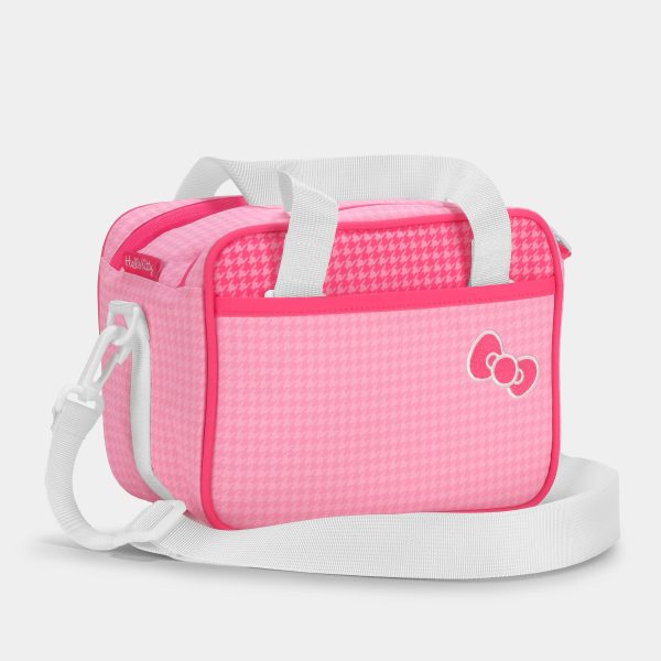 Hello Kitty Pink Camera Bag Houndstooth Design Polaroid 600-1