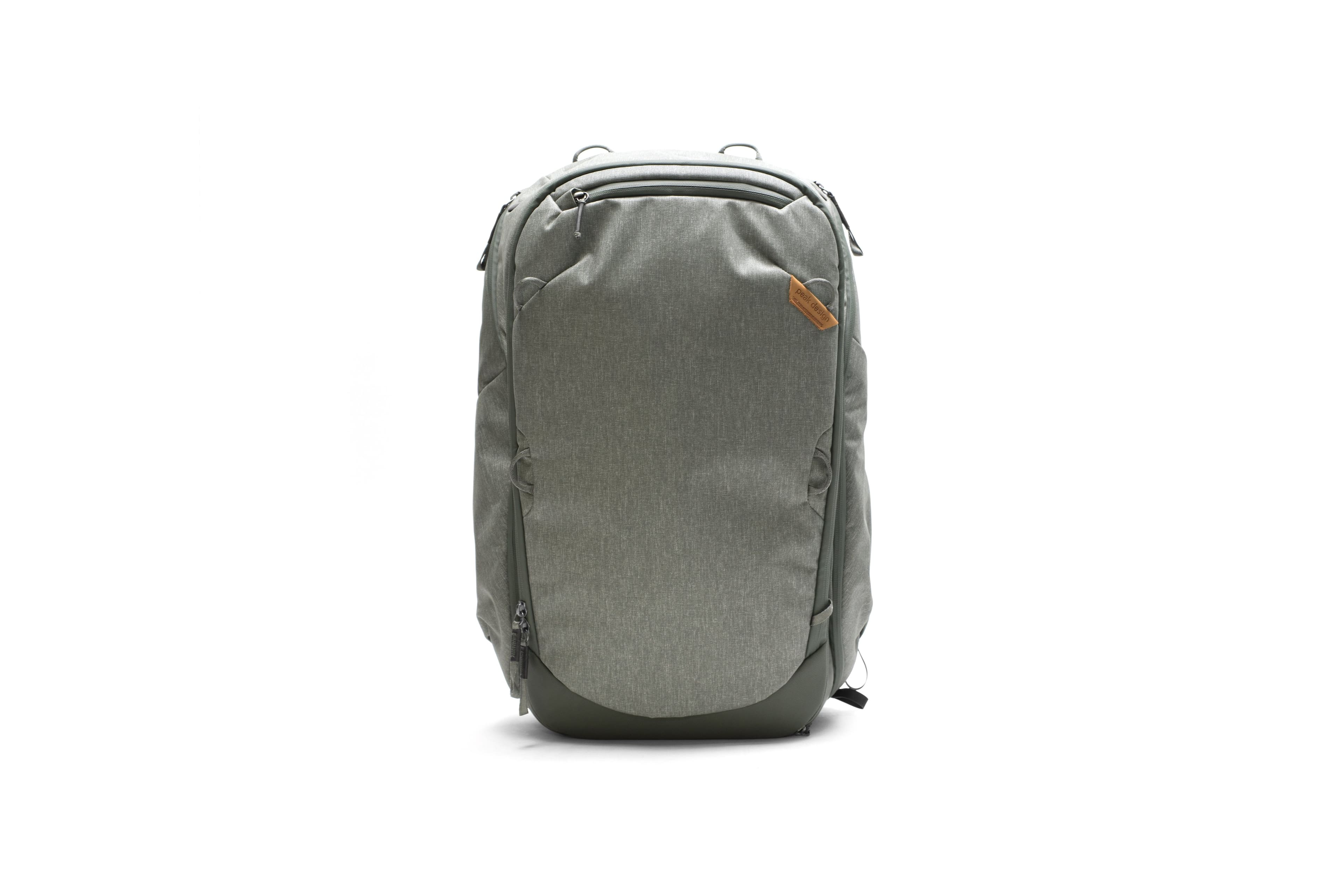 Peak Design Travel Backpack in use with side access open