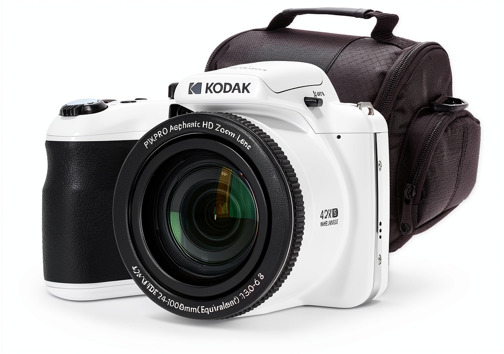 Kodak PIXPRO AZ425 digital camera with 42x zoom lens in white