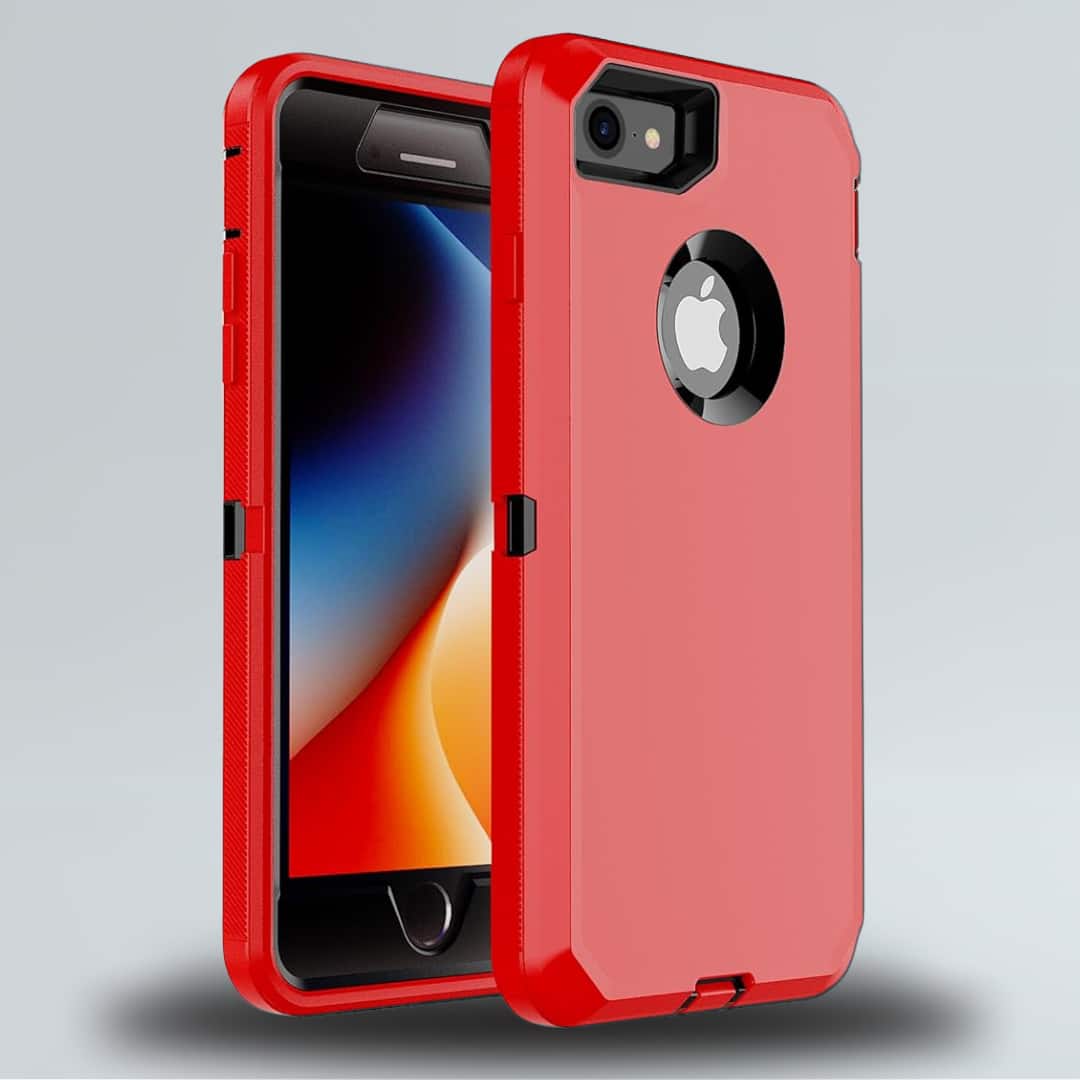 Entronix Heavy Duty Case showing raised edges and corner protection on an iPhone