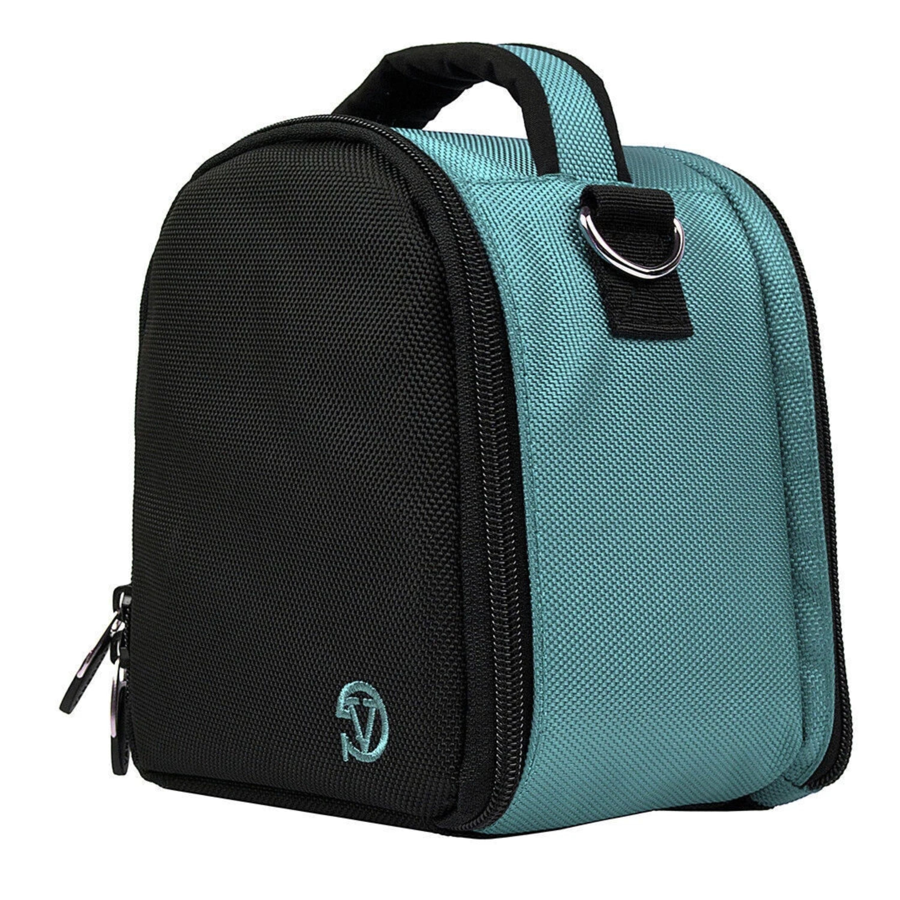 DSLR camera shoulder bag showing water-resistant nylon material and padded interior