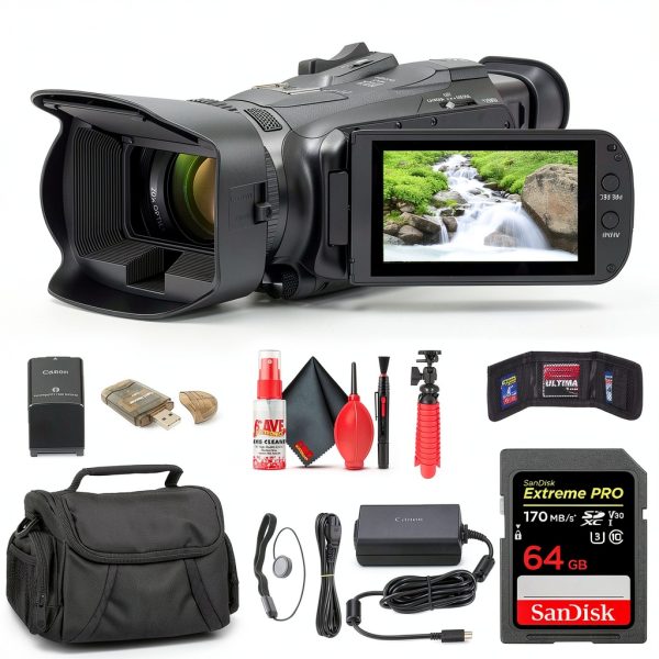 Canon Vixia HF G70 4K Camcorder Bundle 20x Zoom-0