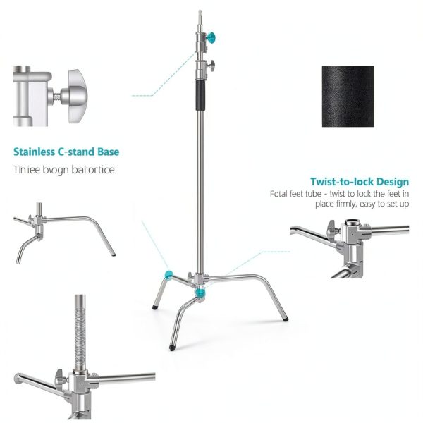 Neewer Adjustable C Stand Light Stand Boom Arm Photography-1