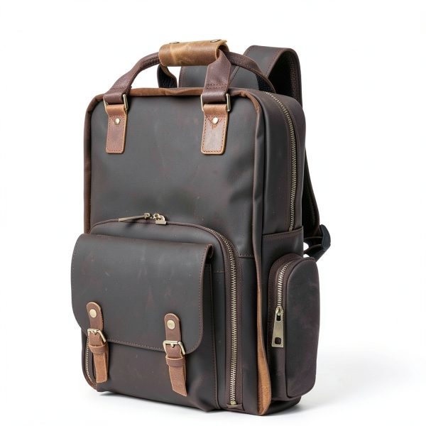 Gaetano Large Leather Backpack Camera Bag Photographers-11