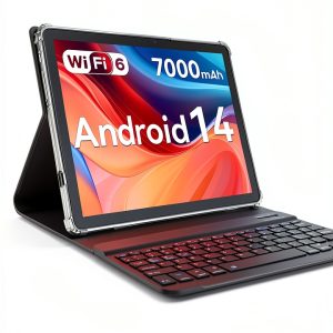 Qukenk Android 14 Tablet Octa Core 64GB Keyboard Included-0