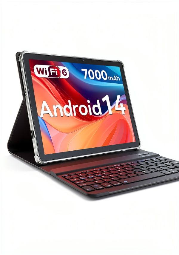 Qukenk Android 14 Tablet Octa Core 64GB Keyboard Included-0