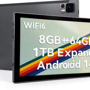 Qukenk Android 14 Tablet 10.1 Inch 8GB RAM 64GB Storage-0