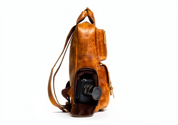 MANN Bag Leather Camera Backpack Quick Access Compartment-2