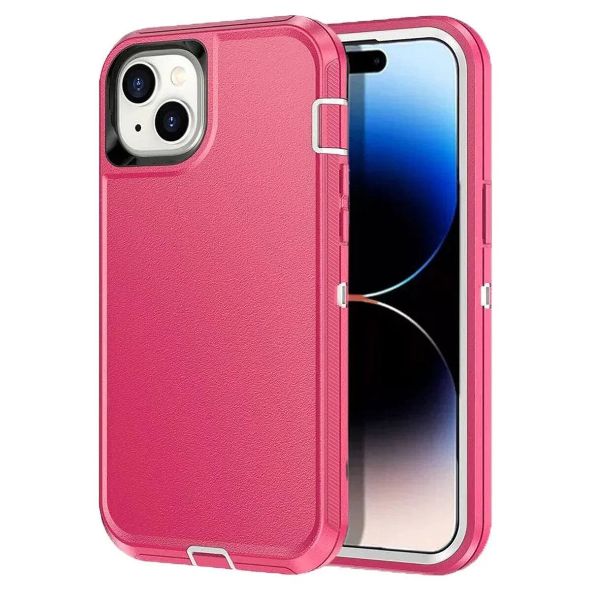 Entronix Heavy Duty Case installed on an iPhone 12 Mini showing raised edges and port covers