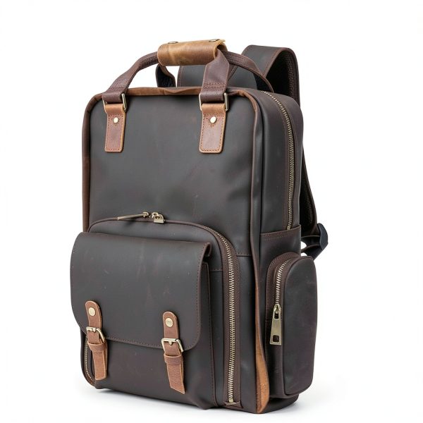 Gaetano Large Leather Backpack Camera Bag Photographers-3