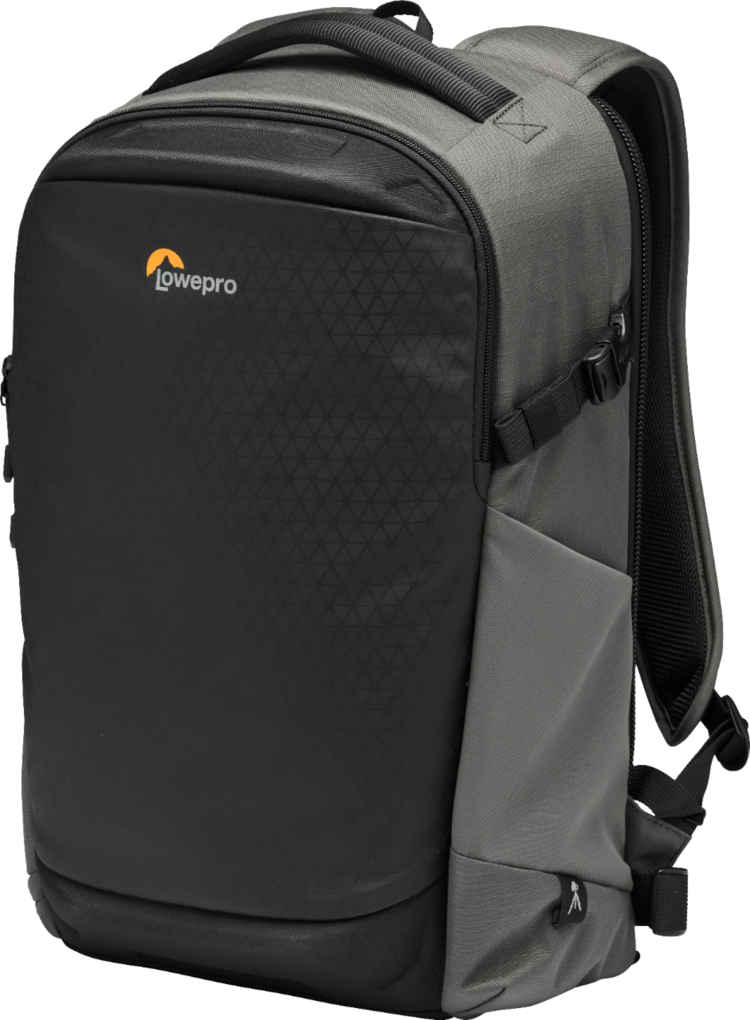 Lowepro Flipside BP 300 AW III backpack placed face down on rocky terrain